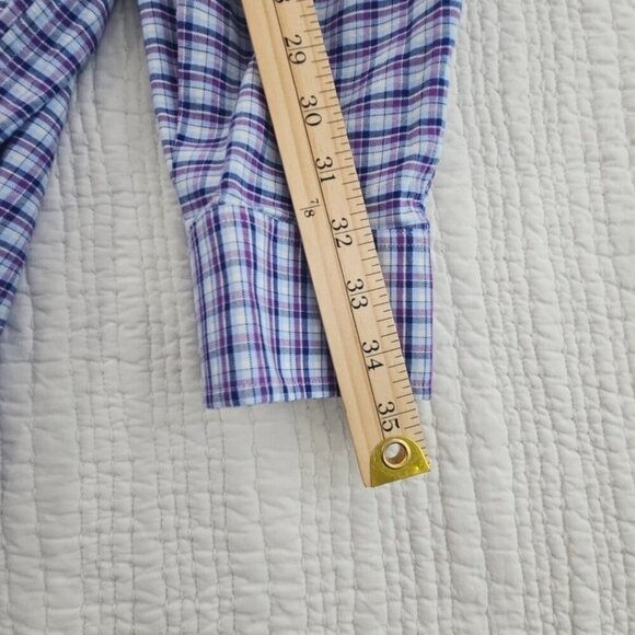 Dockers Battery Street Shirt Men XXL Blue Check Oxford Classic Fit Stretch EUC - Picture 13 of 15
